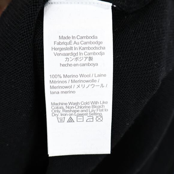 J.Crew Men's Merino Wool V Neck Sweater Black Size Small NWT - Picture 8 of 8